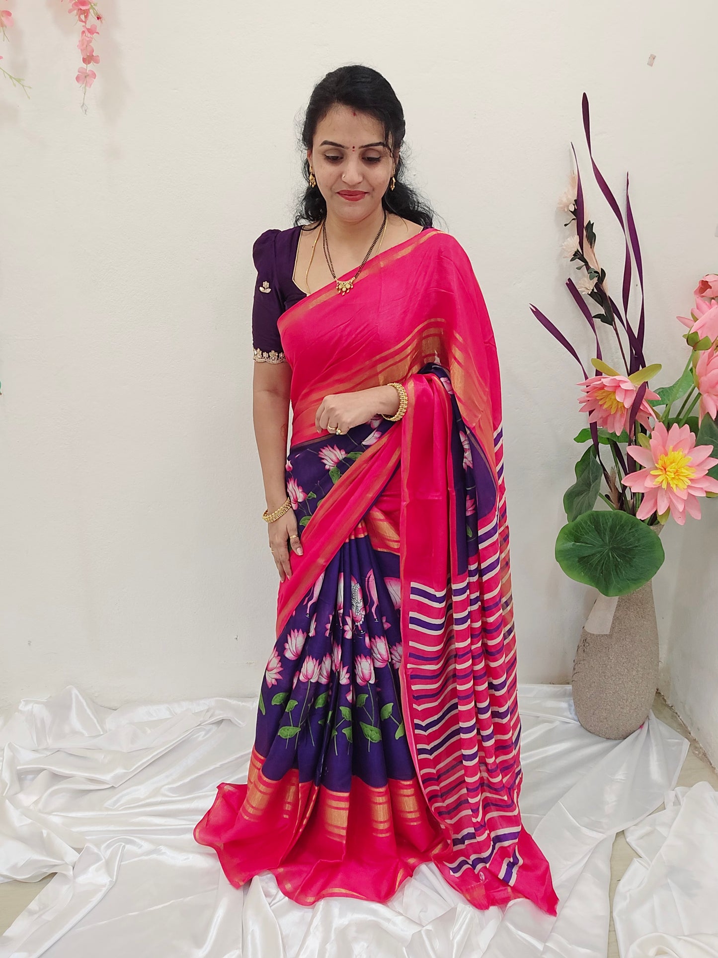Saree un stitched blouse - SLS 275
