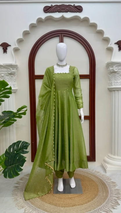 Frock with bottom + duppatta code SLS 722