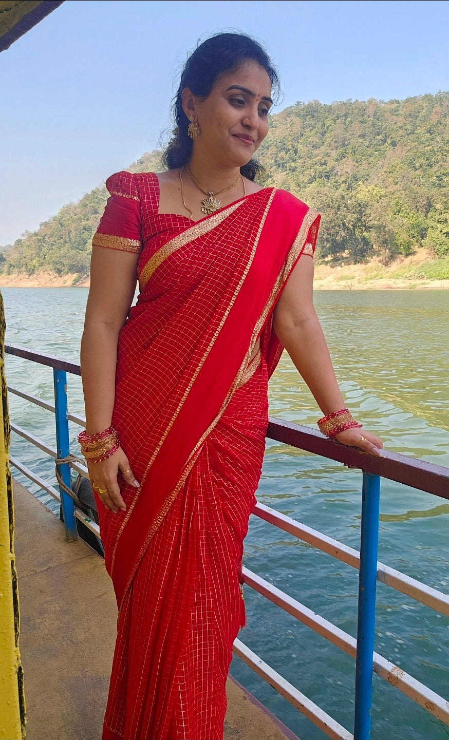 Saree un stiched blouse code SLS 468