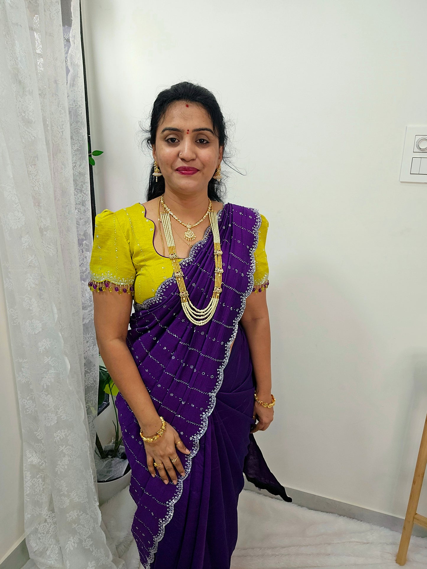 Combow Saree + full stiched blouse code SLS 508