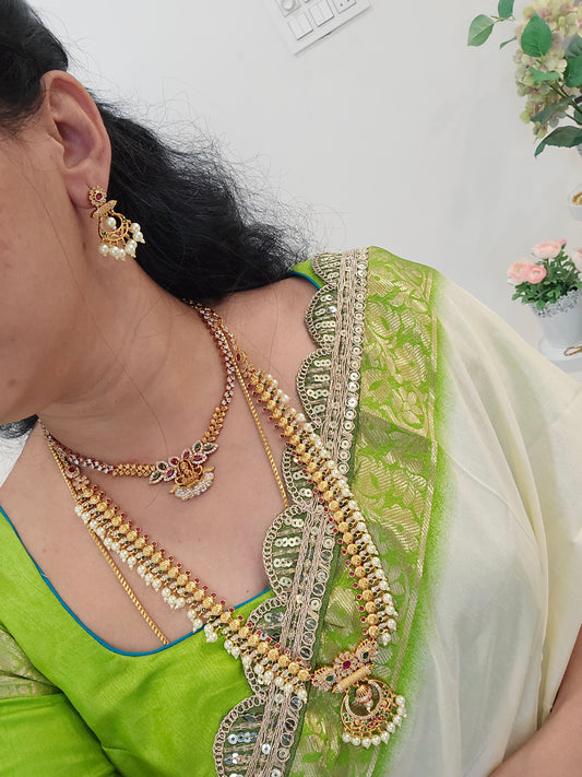 Long set with earrings - SLS 224J