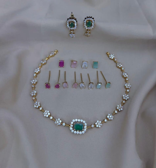5 in one Neck set with earrings Code SLS 288J