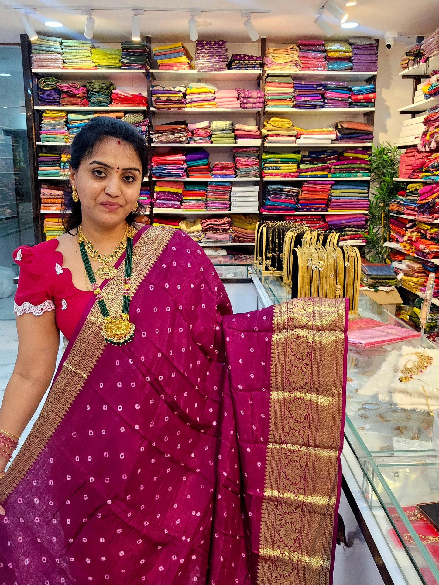Saree un stiched blouse code SLS 678