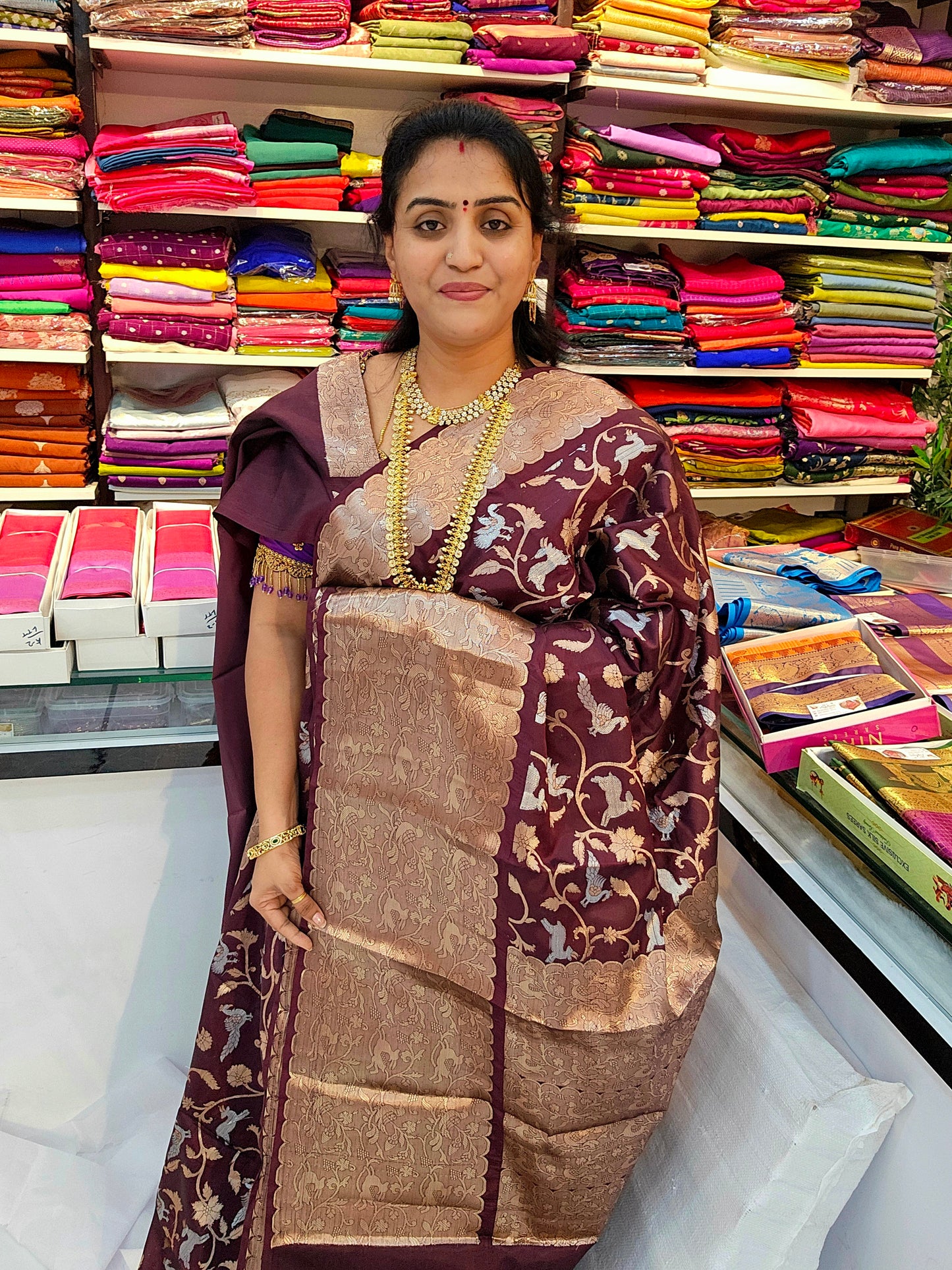 Saree un stiched blouse code SLS 670