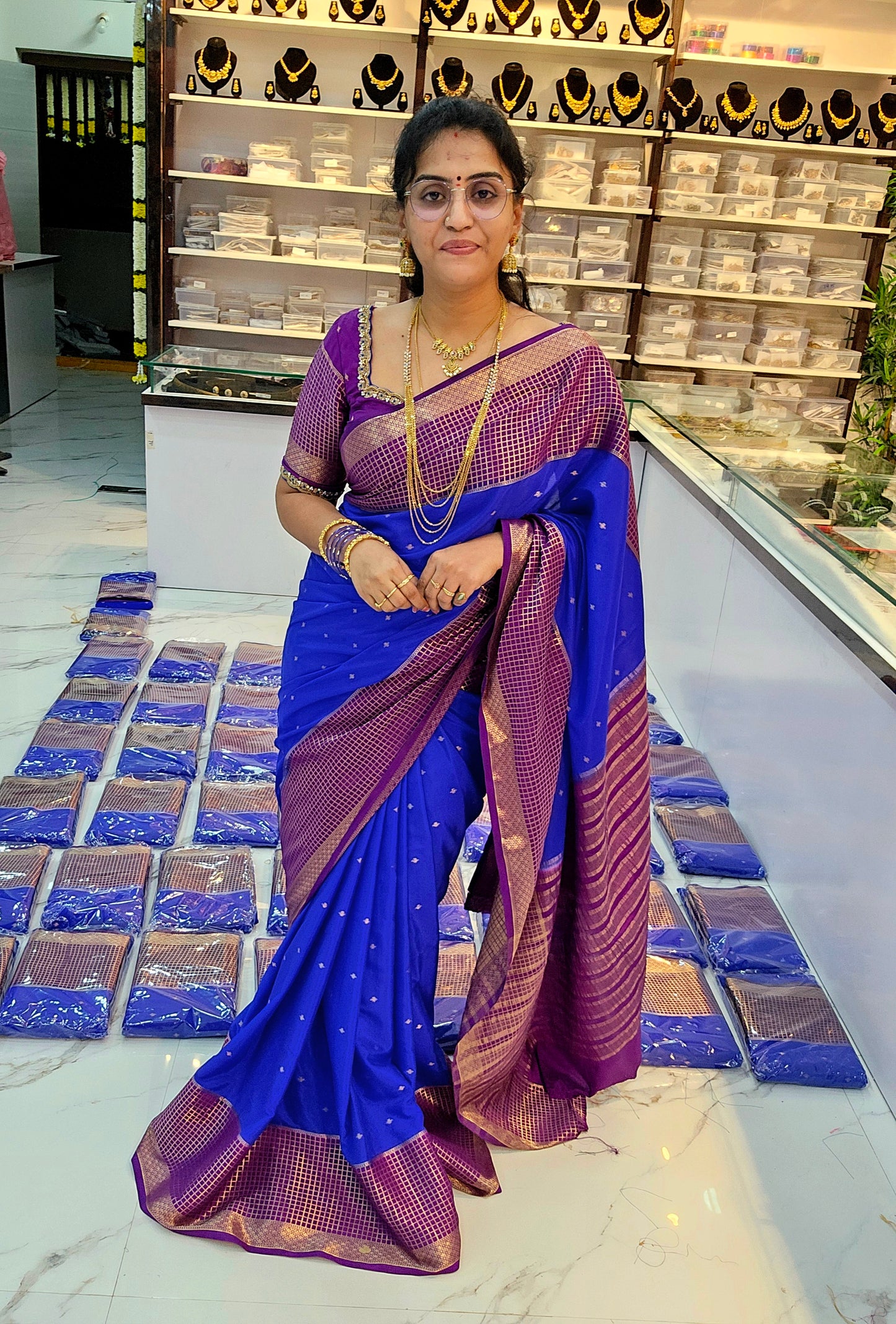 Saree un stiched blouse code SLS 721