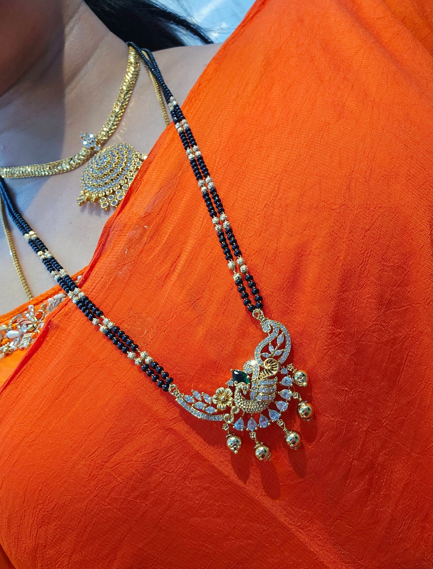 Long black beads code SLS 759J
