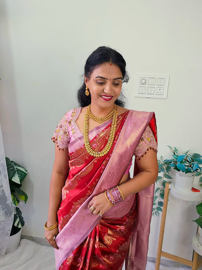 Saree un stiched blouse code SLS 494