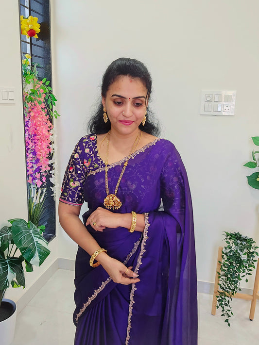 Saree un stiched blouse  SLS 229