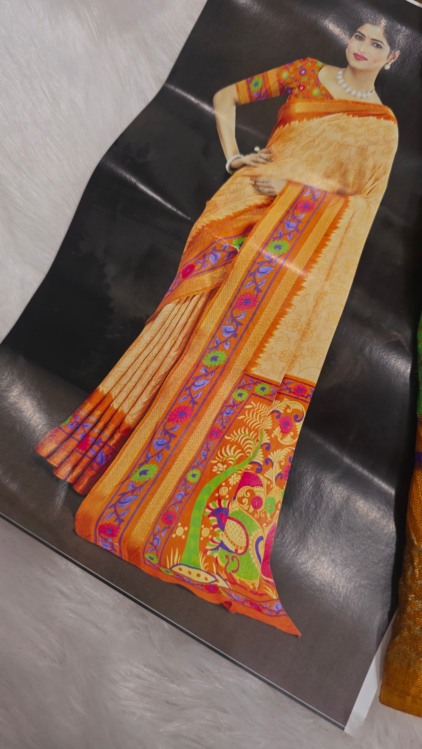 Saree un stiched blouse code SLS 330