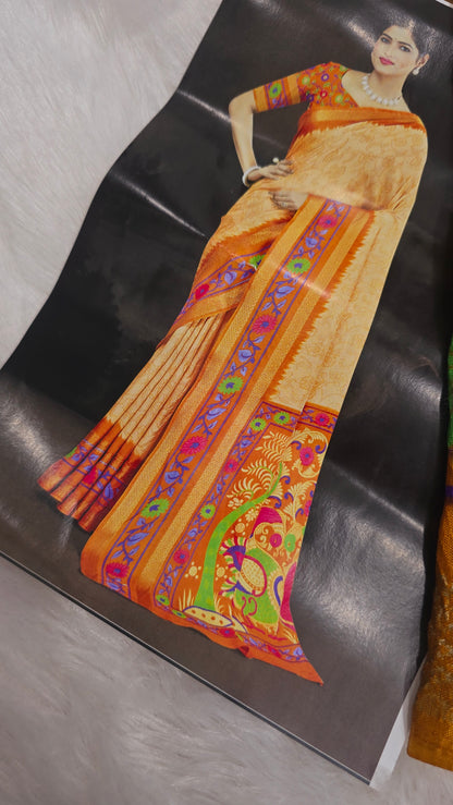 Saree un stiched blouse code SLS 330