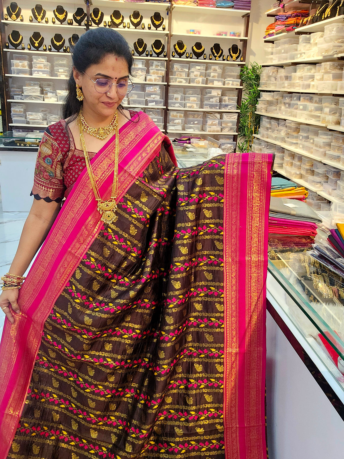 Saree un stiched blouse code SLS 732