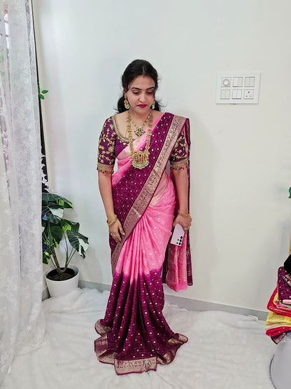 Saree un stiched blouse code SLS 433
