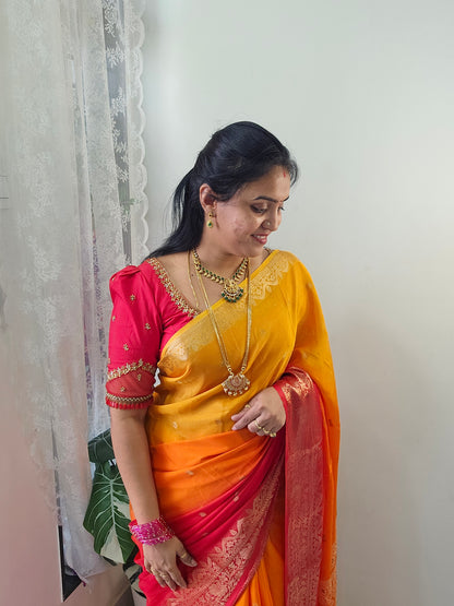 Saree un stiched blouse code SLS 612
