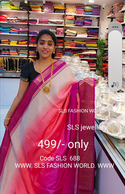 Saree un stiched blouse code SLS 688