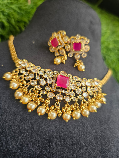 Neck set with earrings code SLS 564J