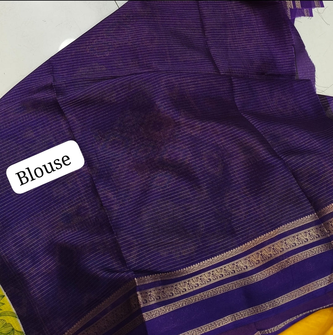 Saree un stiched blouse code SLS  374