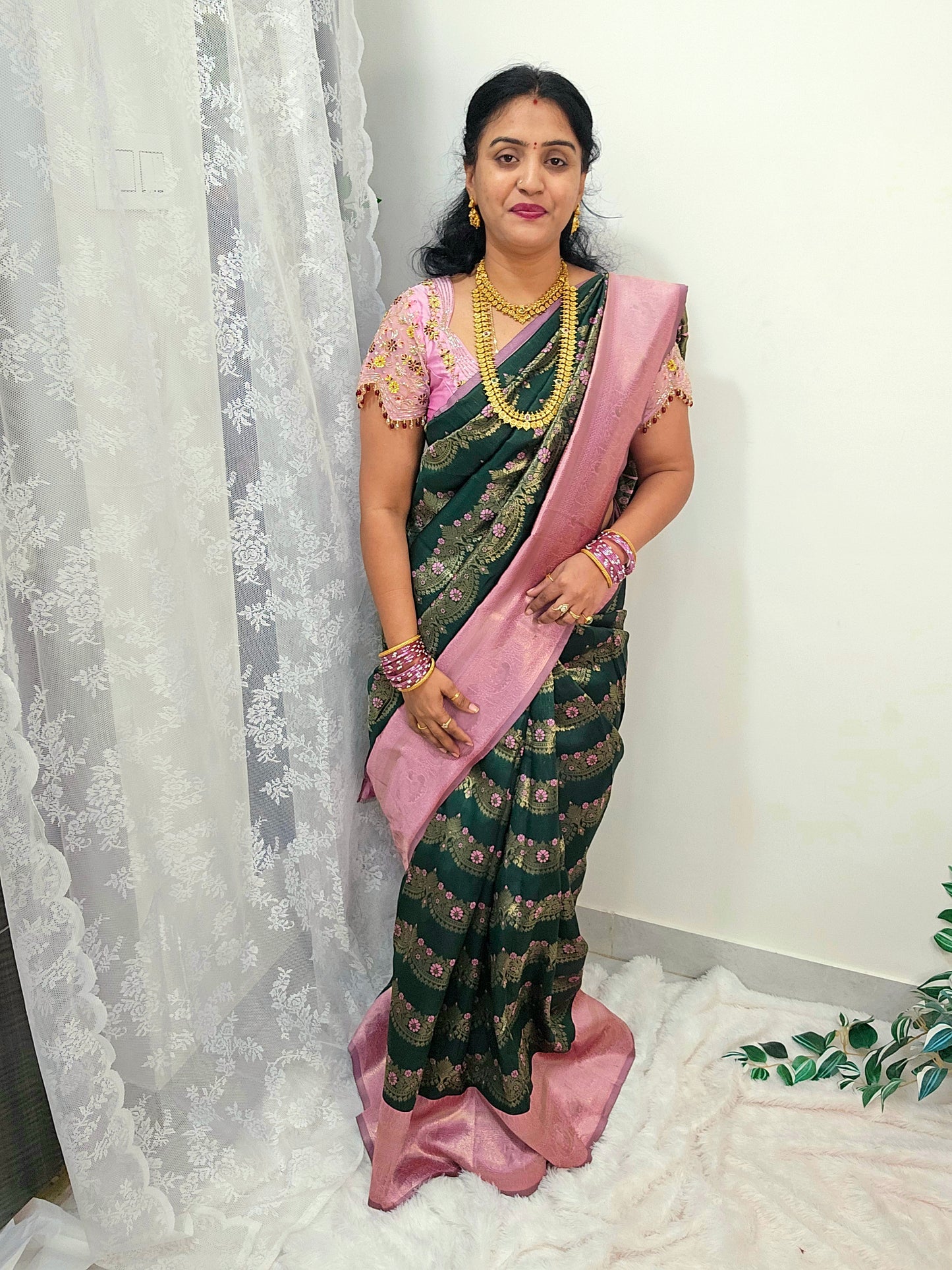 Saree un stiched blouse code SLS 495