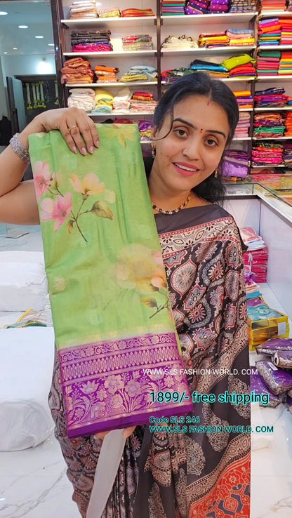 Saree un stiched blouse code sls 246