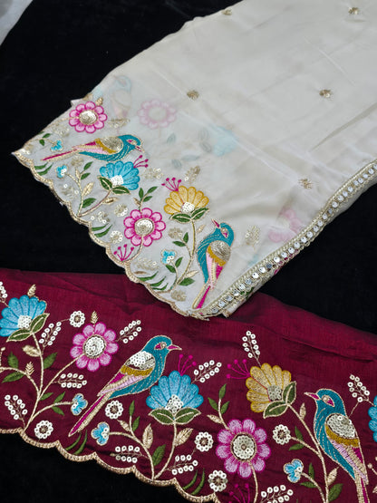 Saree un stiched blouse code SLS 605