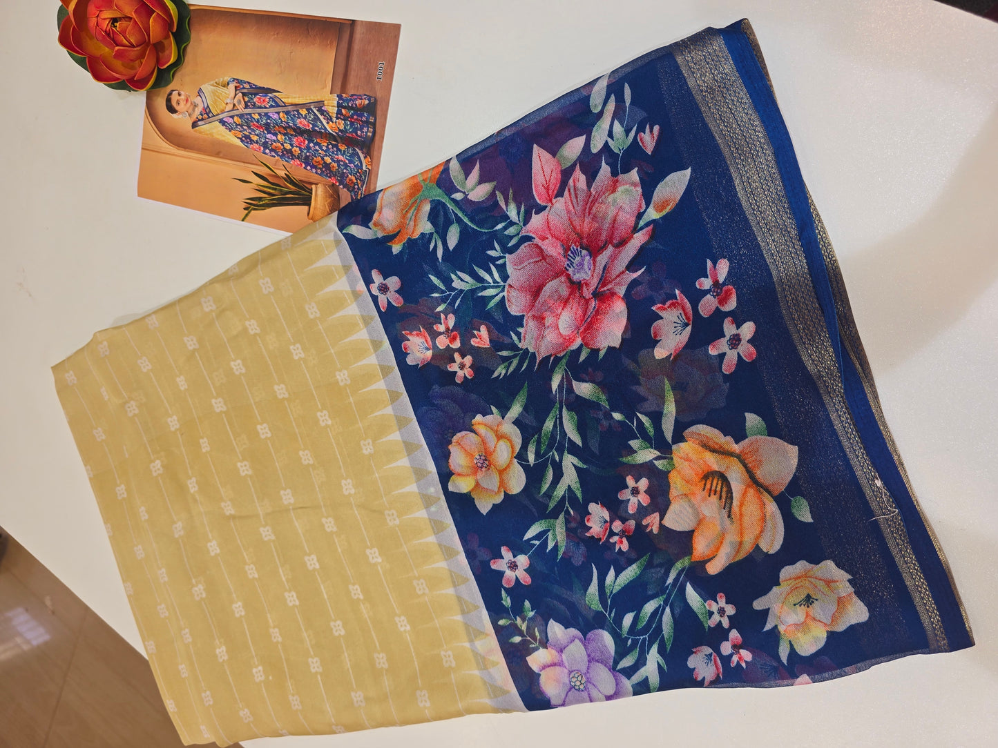 Saree un stiched blouse code SLS 251