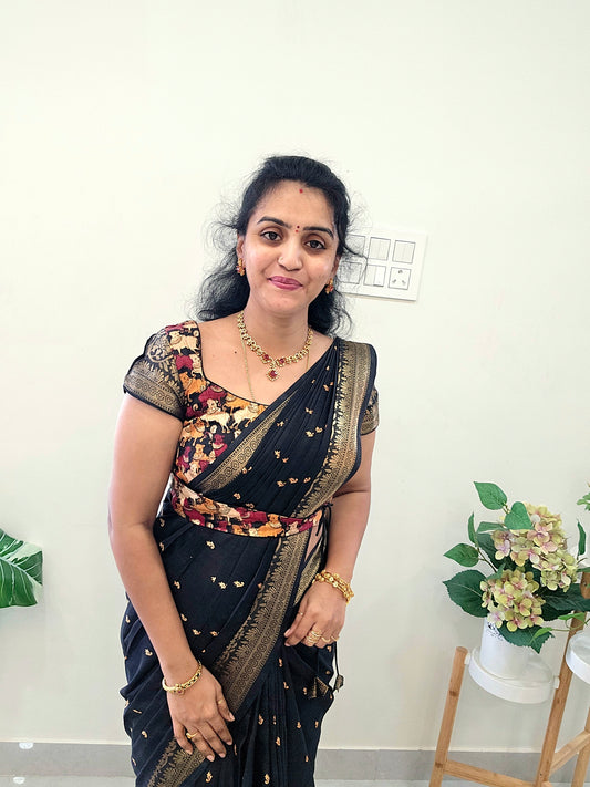 Saree un stiched blouse SLS 190