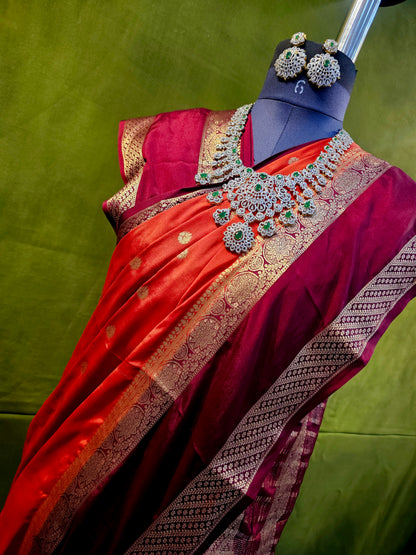 Saree un stiched blouse code SLS 736