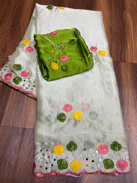 Saree un stiched blouse code SLS 610