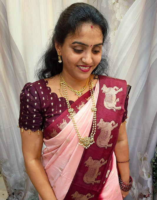 Saree un stiched blouse code SLS 488