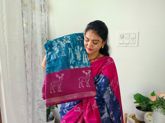 Saree un stiched blouse code SLS 514