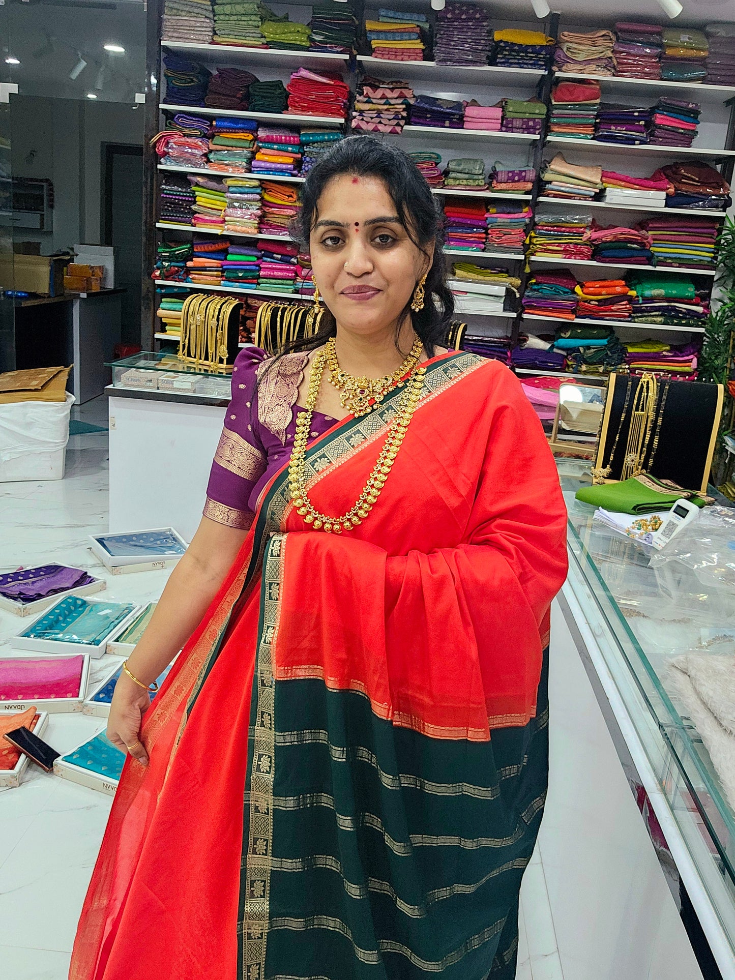 Saree un stiched blouse code SLS 684