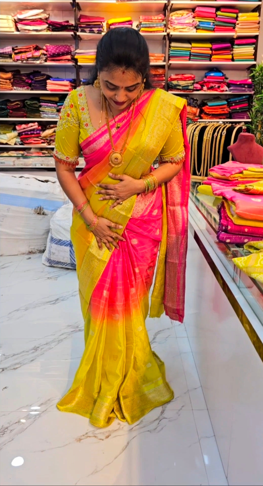 Saree un stiched blouse code SLS 507