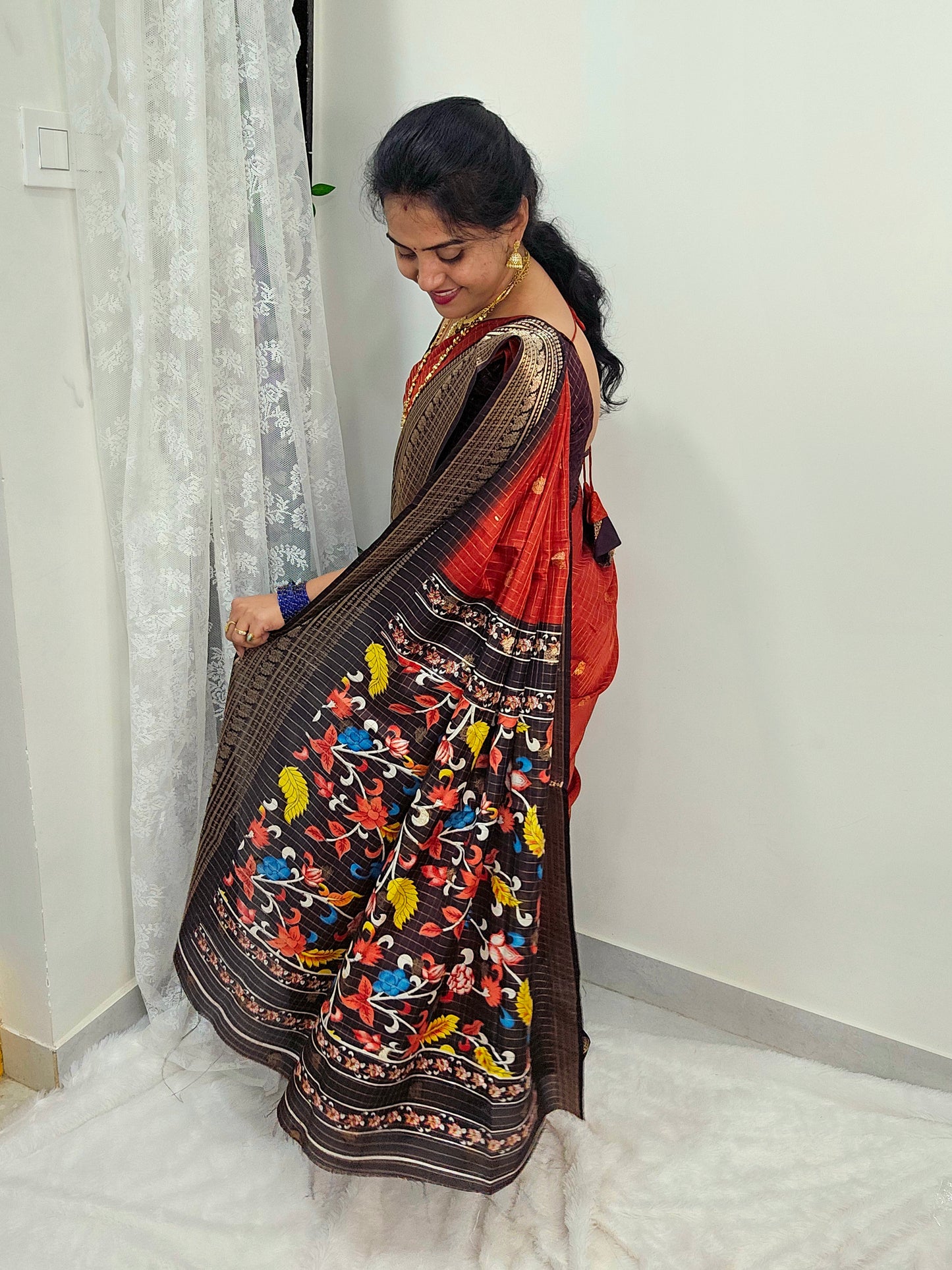 Saree un stiched blouse code SLS 492