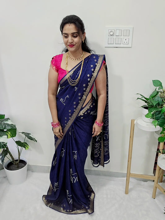 Saree un stiched blouse code SLS 398