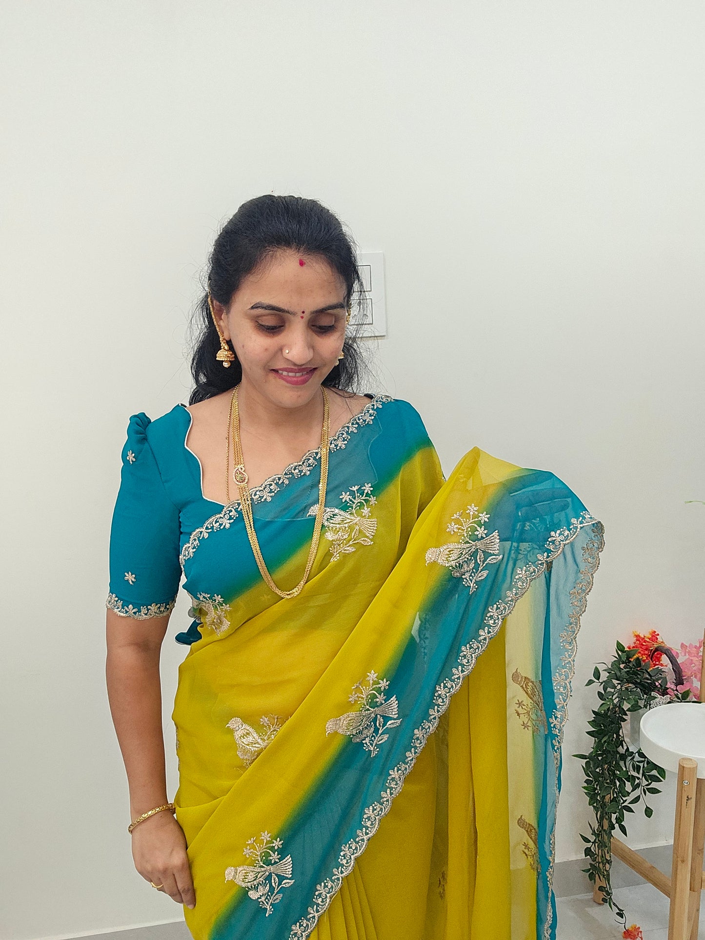 Saree un stitched blouse - SLS80
