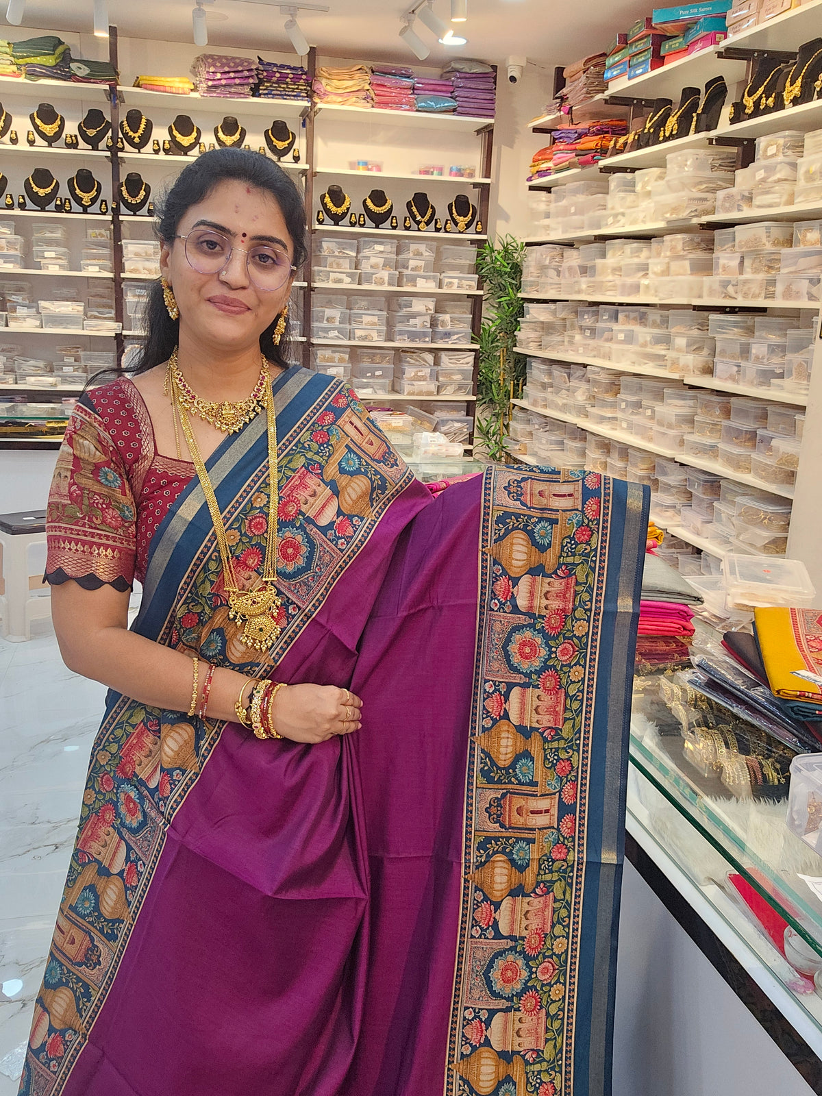 Saree un stiched blouse code SLS 732