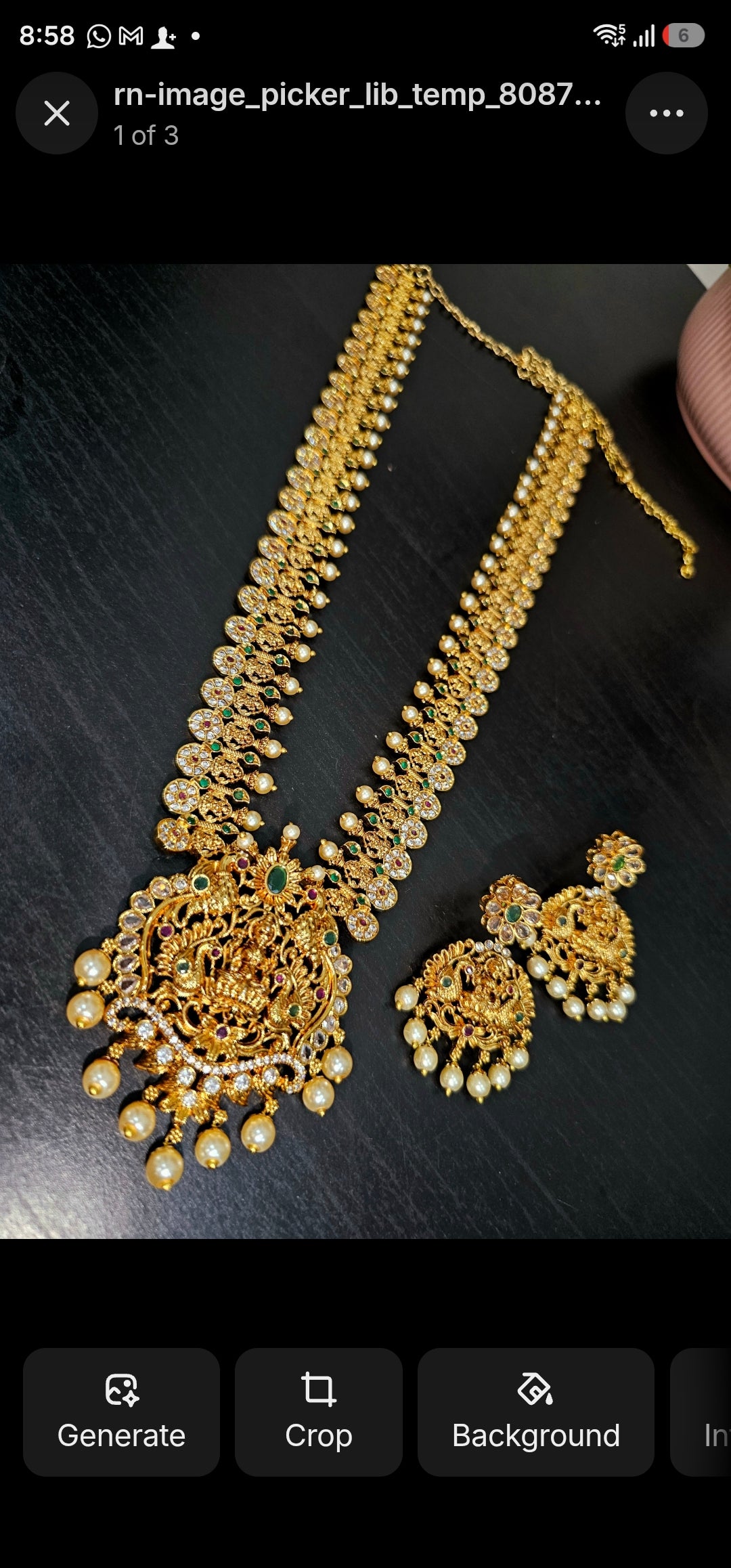Long set with earrings code SLS 180J