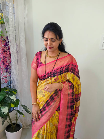Saree un stiched blouse code SLS 562