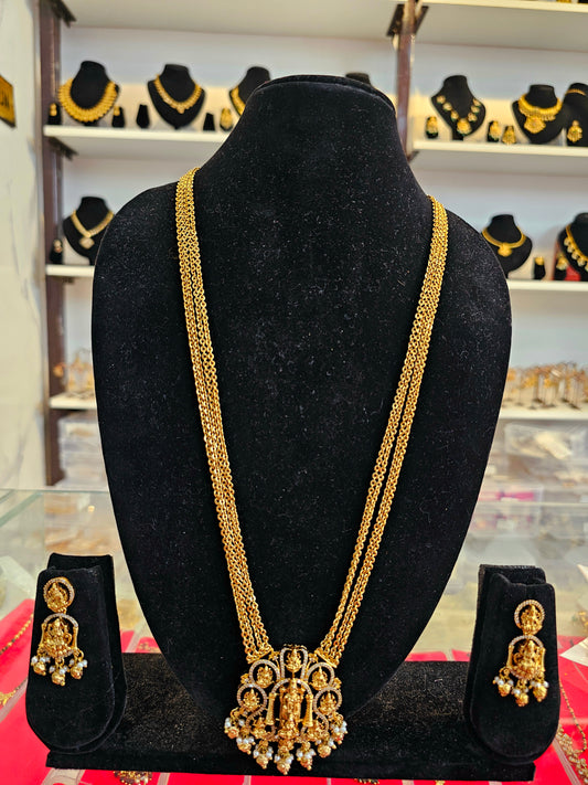 Dolor chandraharam with earrings code SLS 559J