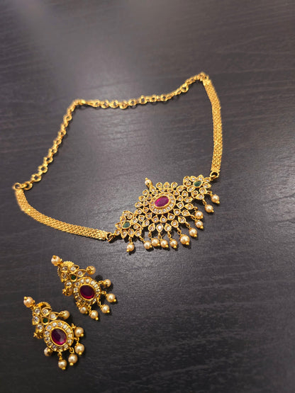 Neck set with earrings Code SLS 361 J
