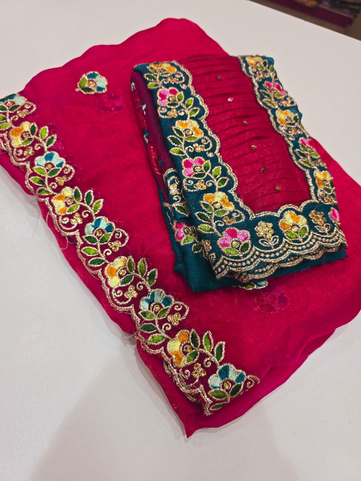 Saree un stiched blouse  code SLS 251