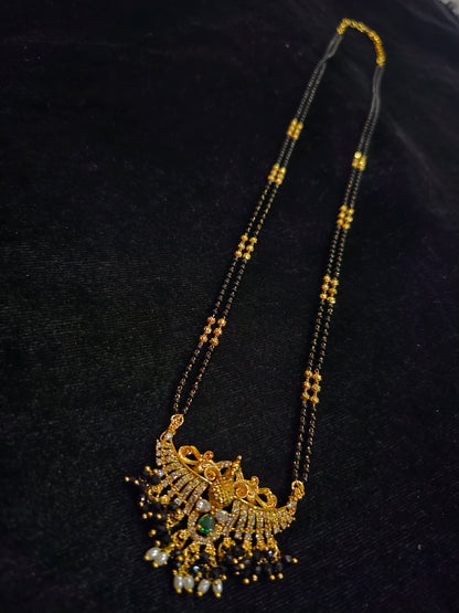 Green Long black beads code SLS 766J