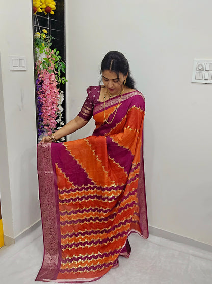 Saree un stiched blouse code SLS 389