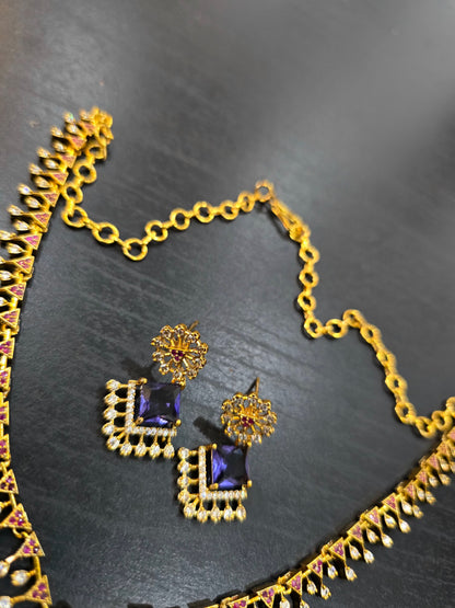 PURPUL Neck set with earinges code SLS 512J