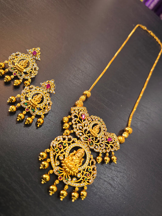 Lakshmi deve long set with earrings 343 J