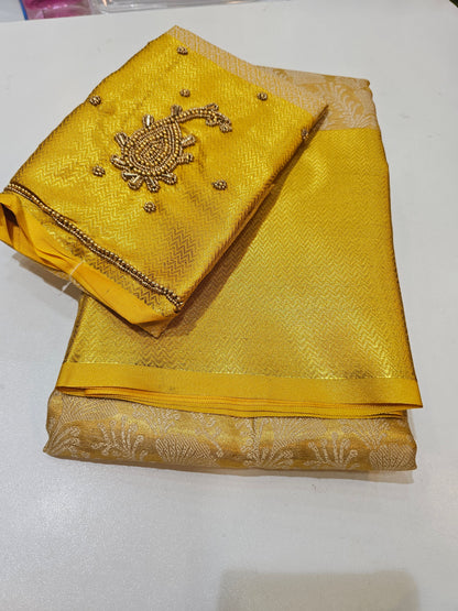 Saree un stiched blouse code SLS 476