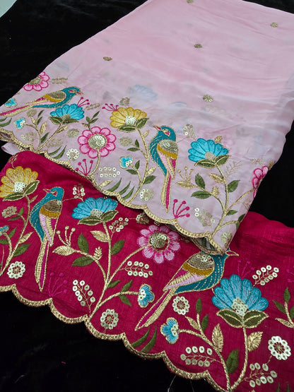 Saree un stiched blouse code SLS 605