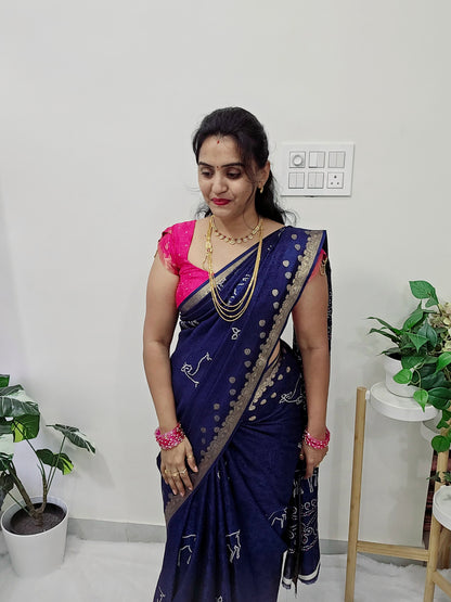 Saree un stiched blouse code SLS 398