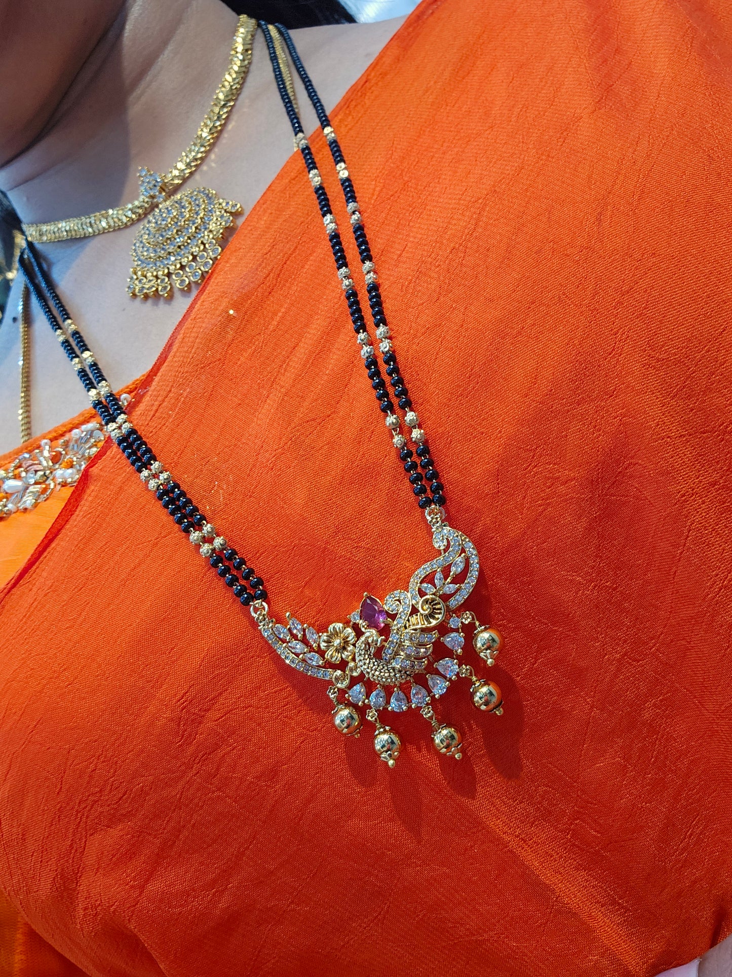 Long black beads code SLS 759J