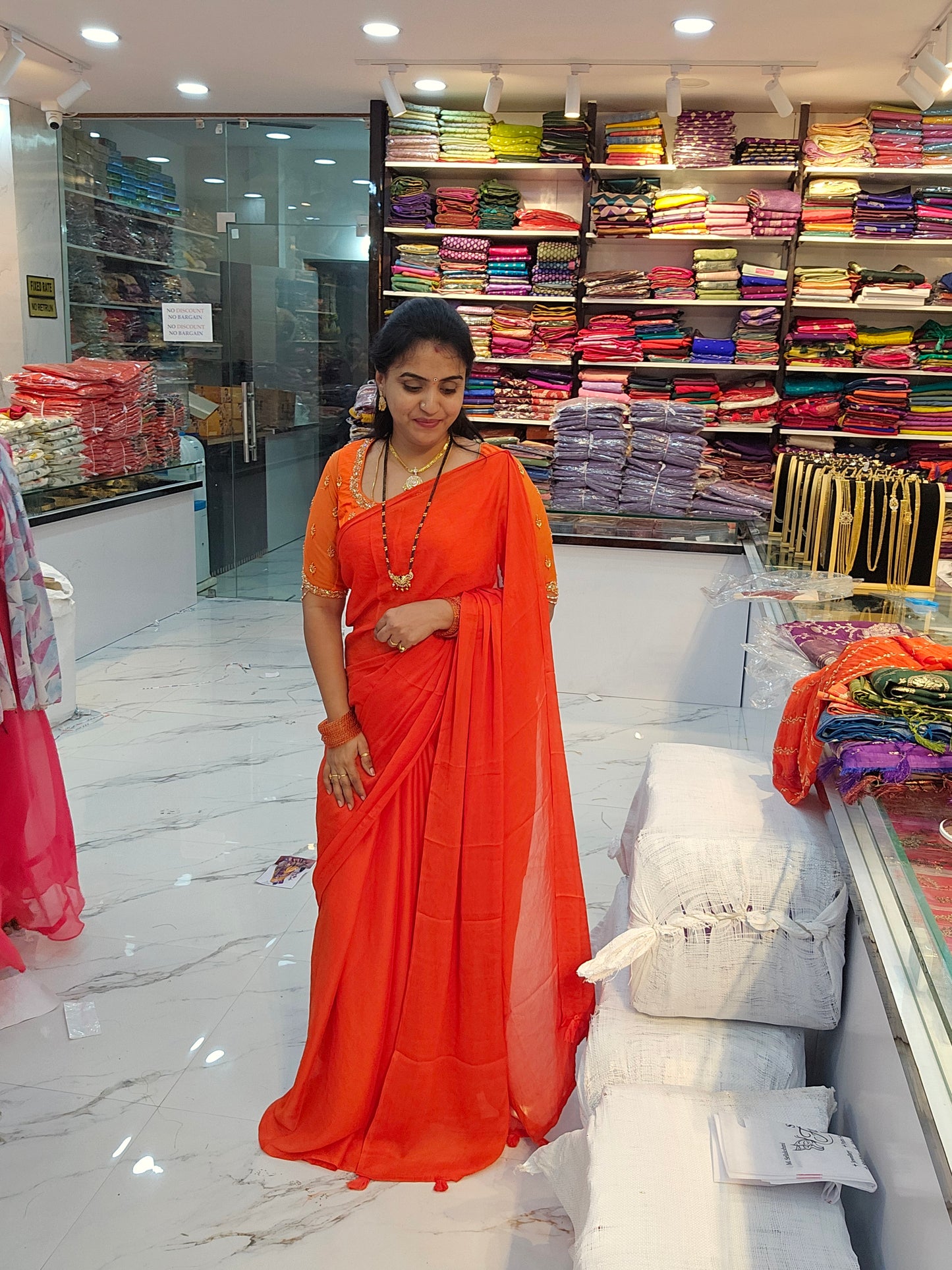 Saree un stiched blouse code SLS 631