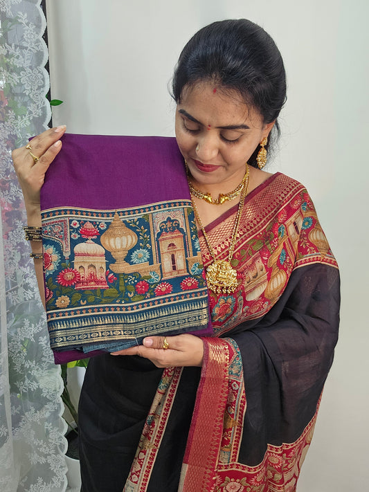 Saree un stiched blouse code SLS 632